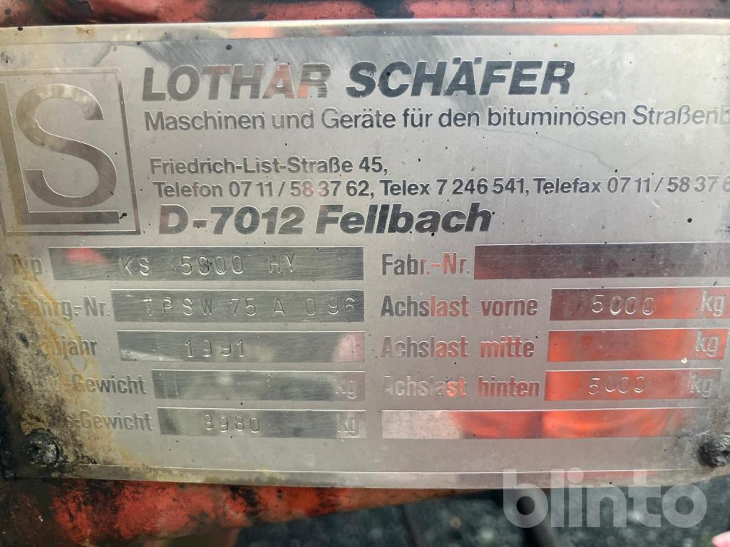 Schäfer KS 5000 HY (1991) - Distribuidor de asfalto: foto 5 Schäfer KS 5000 HY (1991) - Distribuidor de asfalto: foto 5