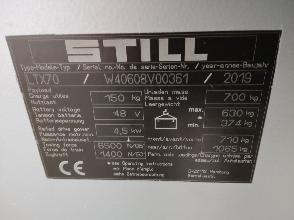 Still LTX70 - Trator elétrics: foto 5 Still LTX70 - Trator elétrics: foto 5