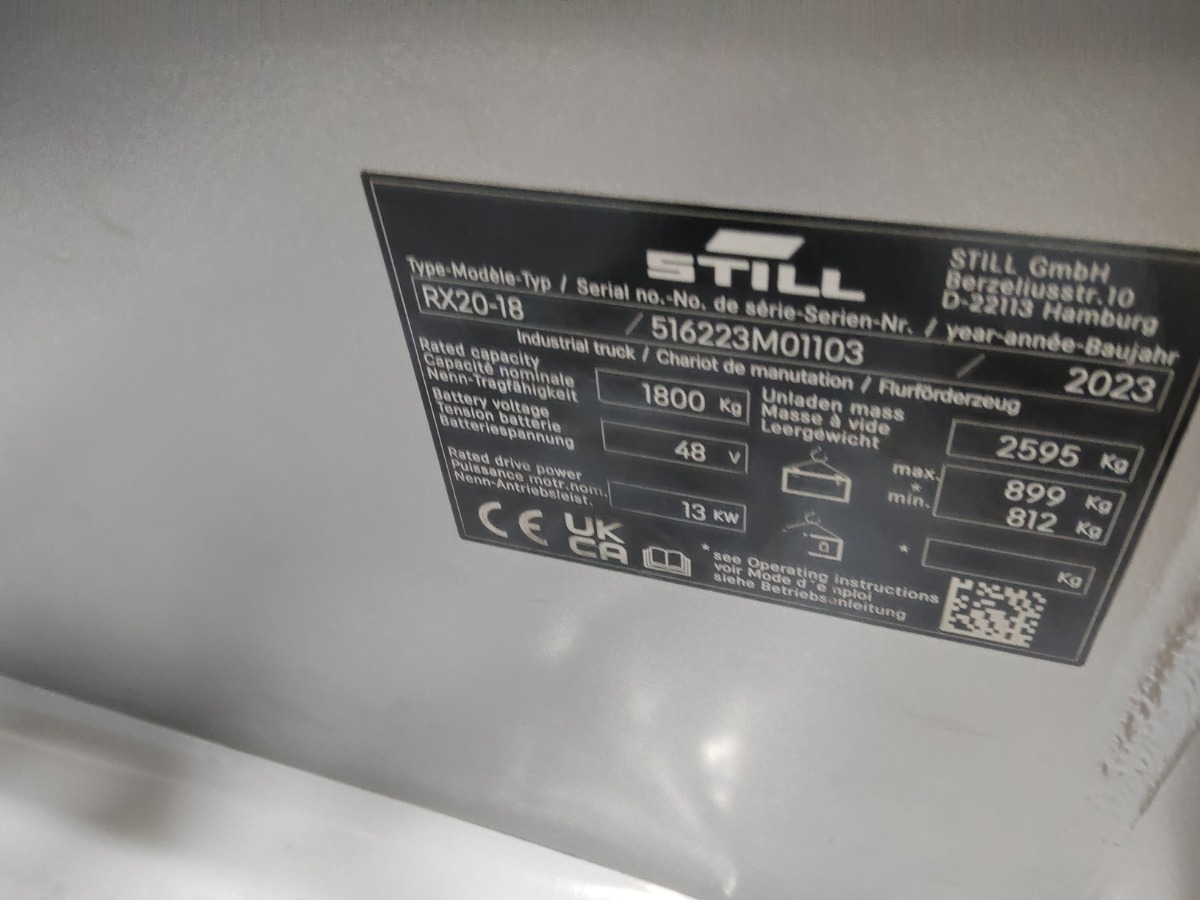 Still RX20-18 - Empilhadeira elétrica: foto 5 Still RX20-18 - Empilhadeira elétrica: foto 5