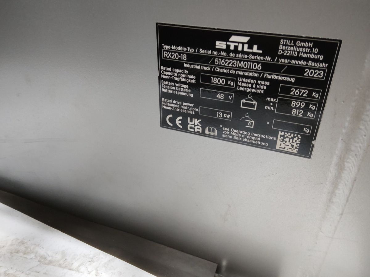 Still RX20-18 - Empilhadeira elétrica: foto 5 Still RX20-18 - Empilhadeira elétrica: foto 5
