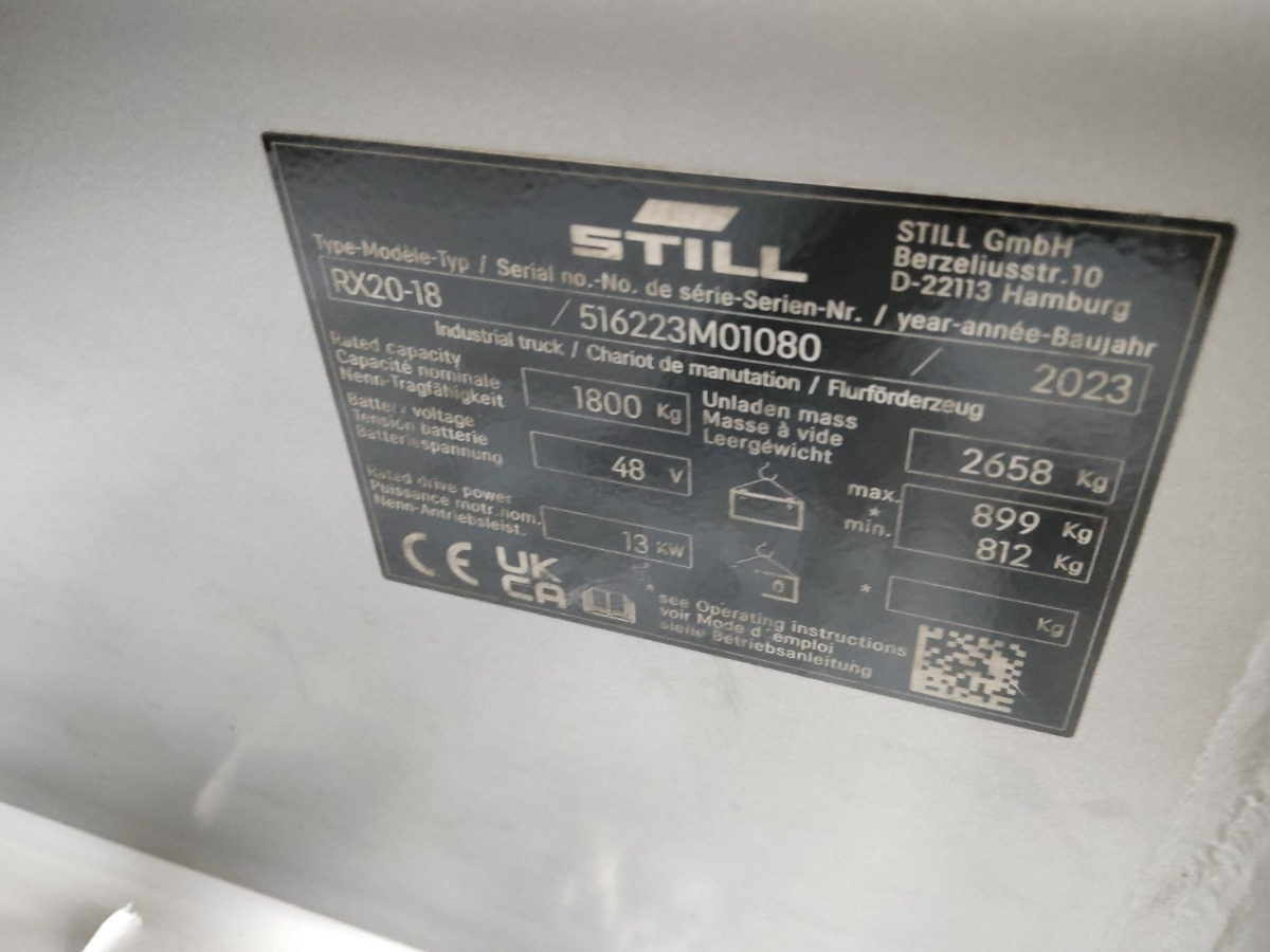 Still RX20-18 - Empilhadeira elétrica: foto 5 Still RX20-18 - Empilhadeira elétrica: foto 5