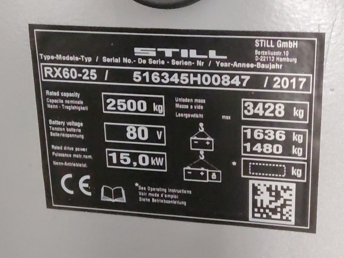 Still RX60-25/BATT.NEU - Empilhadeira elétrica: foto 4 Still RX60-25/BATT.NEU - Empilhadeira elétrica: foto 4