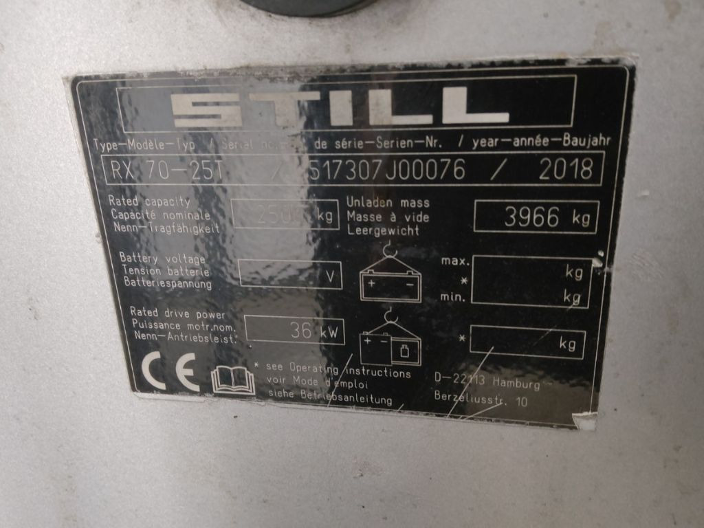 Still RX70-25T - Empilhadeira: foto 5 Still RX70-25T - Empilhadeira: foto 5