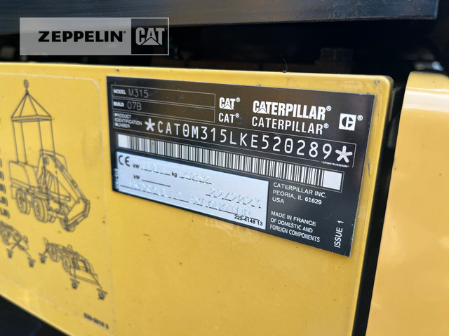 Cat M315-07A - Escavadeira de rodas: foto 2 Cat M315-07A - Escavadeira de rodas: foto 2