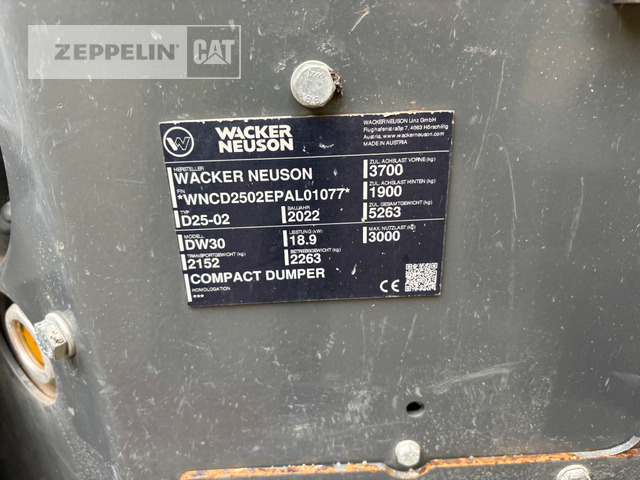 Wacker DW30 - Caminhão articulado: foto 2 Wacker DW30 - Caminhão articulado: foto 2