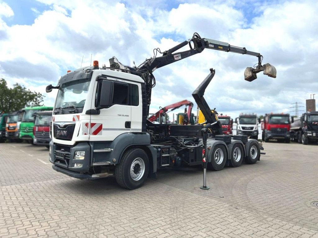 MAN TG-S 35.480 8x4 BL Abrollkipper mit Kran Penz-15 - Caminhão polibenne, Caminhão grua: foto 1 MAN TG-S 35.480 8x4 BL Abrollkipper mit Kran Penz-15 - Caminhão polibenne, Caminhão grua: foto 1